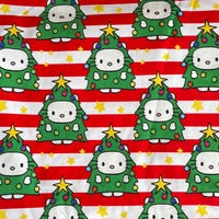 Christmas Kitty Cotton lycra