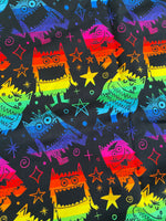 Rainbow monsters cotton lycra