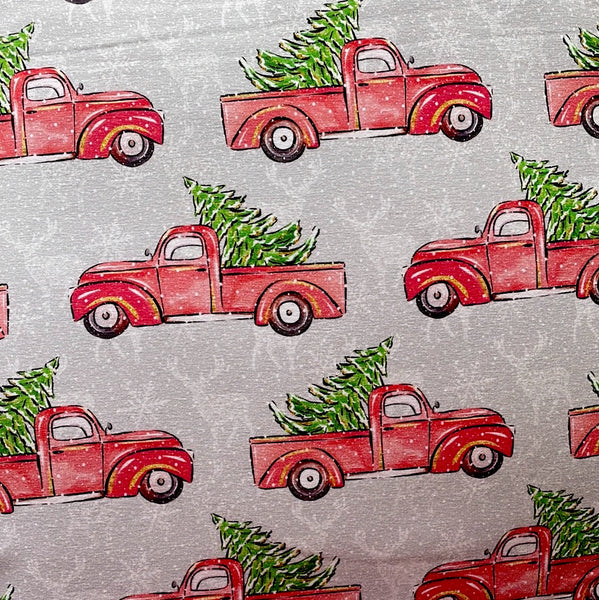 Christmas truck cotton lycra