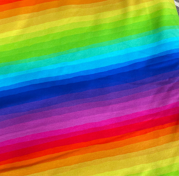 Rainbow stripes cotton lycra