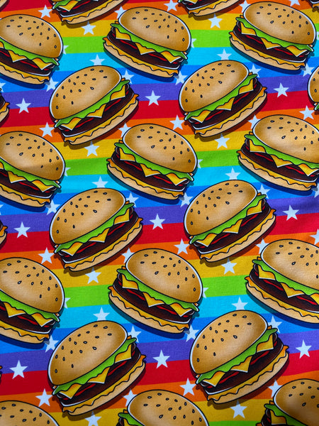 Rainbow burgers cotton lycra