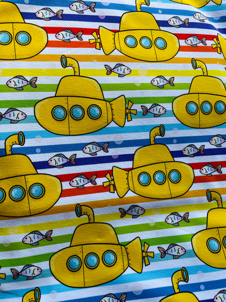 Yellow submarine cotton lycra