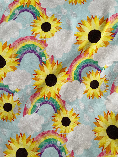 Sunflowers cotton lycra