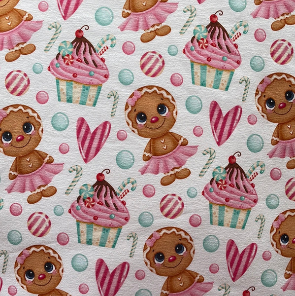 Gingerbread girl cotton lycra