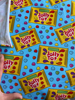 Blue jolly tot cotton lycra 145cm piece